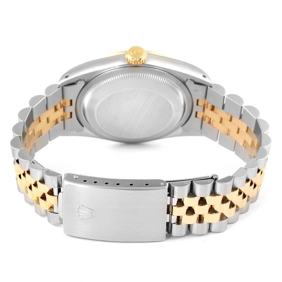 Rolex Datejust Steel Yellow Gold Ivory Roman Dial Men's Watch 16233 6