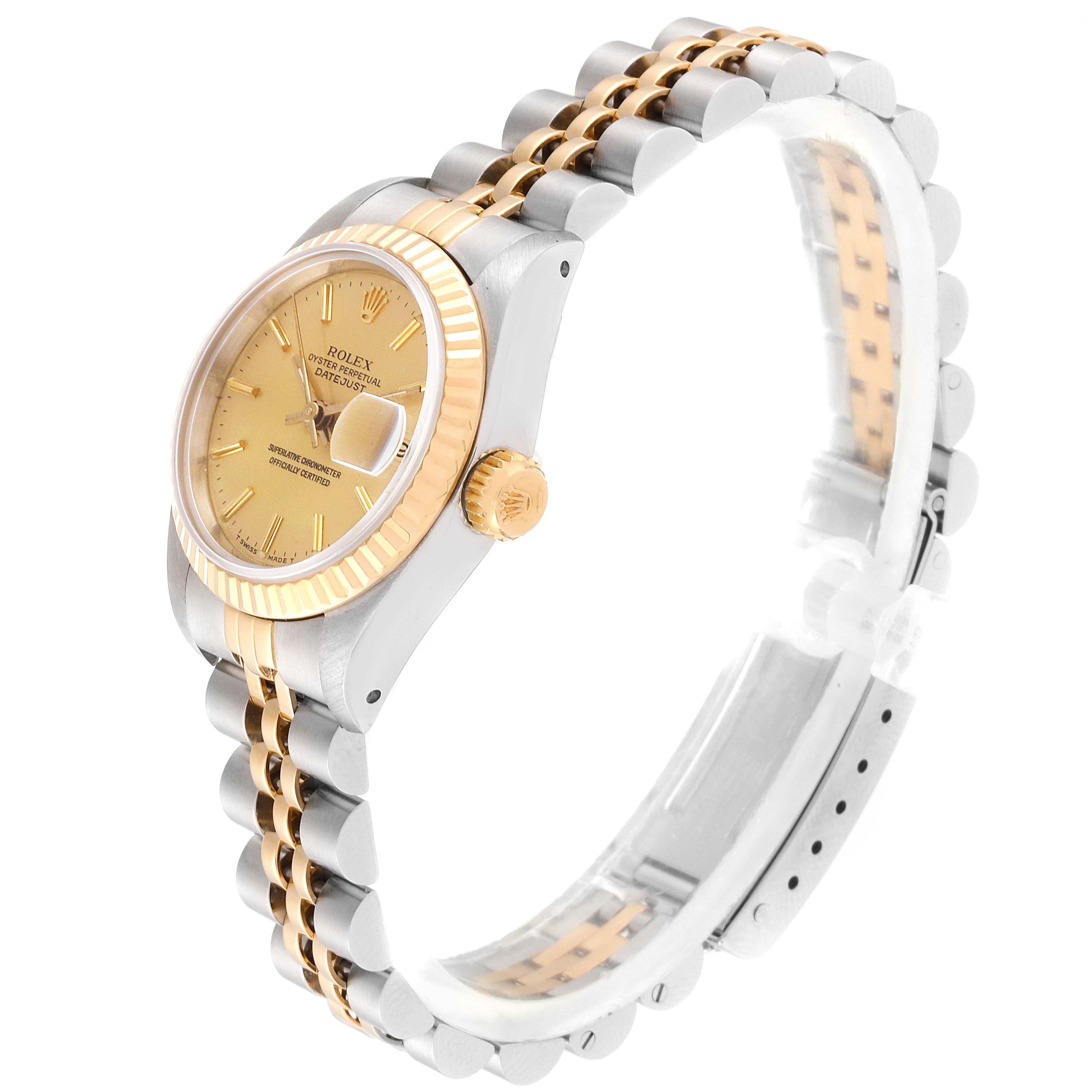 Women's Rolex Datejust Steel Yellow Gold Jubilee Bracelet Ladies Watch 69173 For Sale
