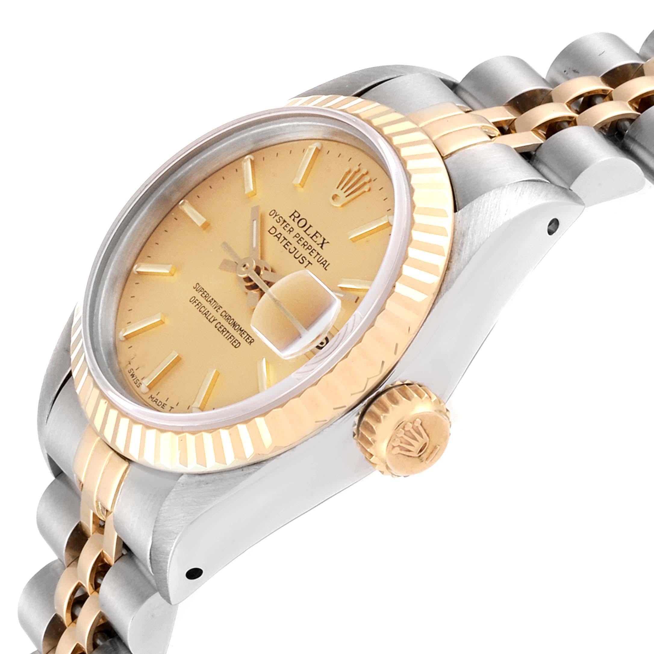 Rolex Datejust Steel Yellow Gold Jubilee Bracelet Ladies Watch 69173 1