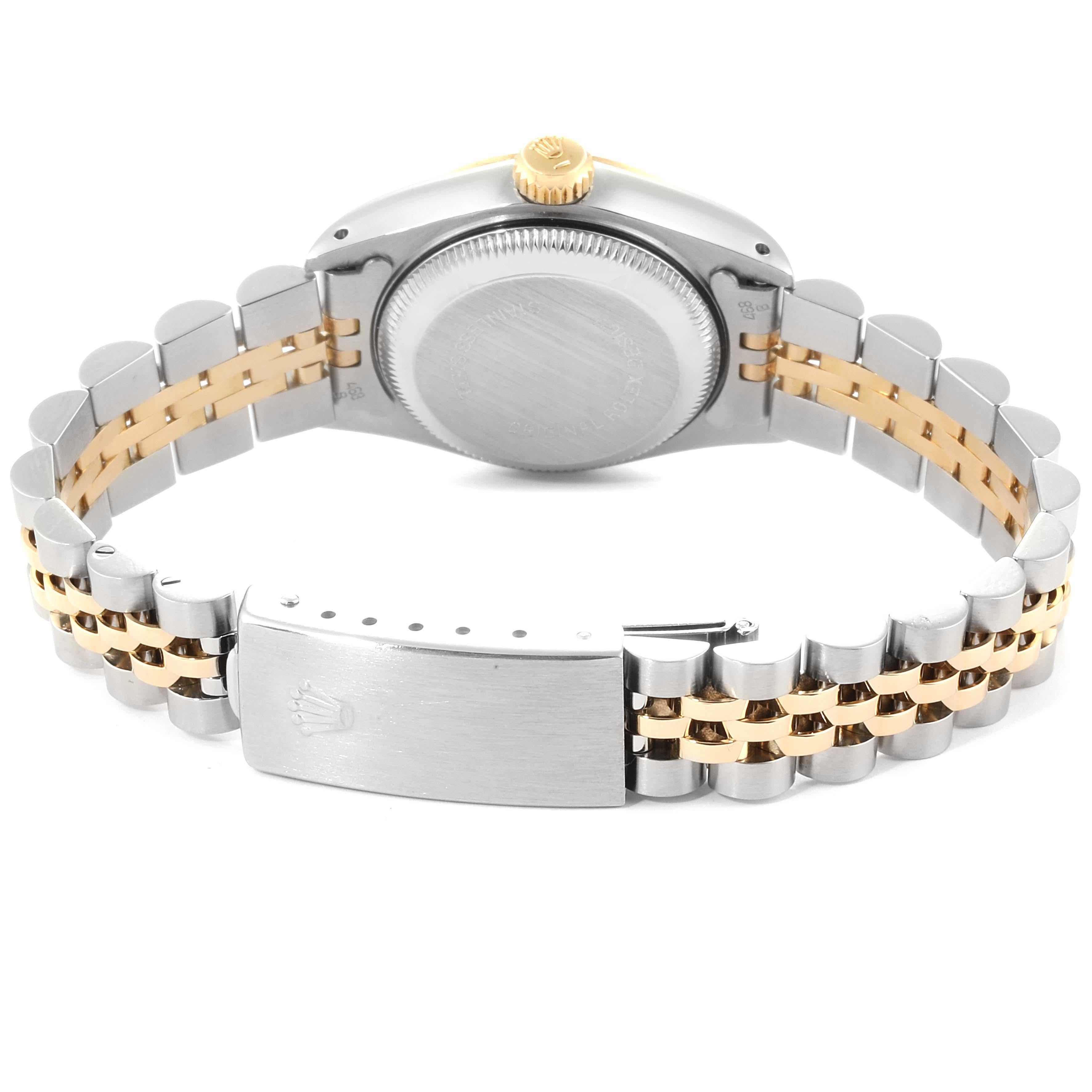 Rolex Datejust Steel Yellow Gold Jubilee Bracelet Ladies Watch 69173 For Sale 4