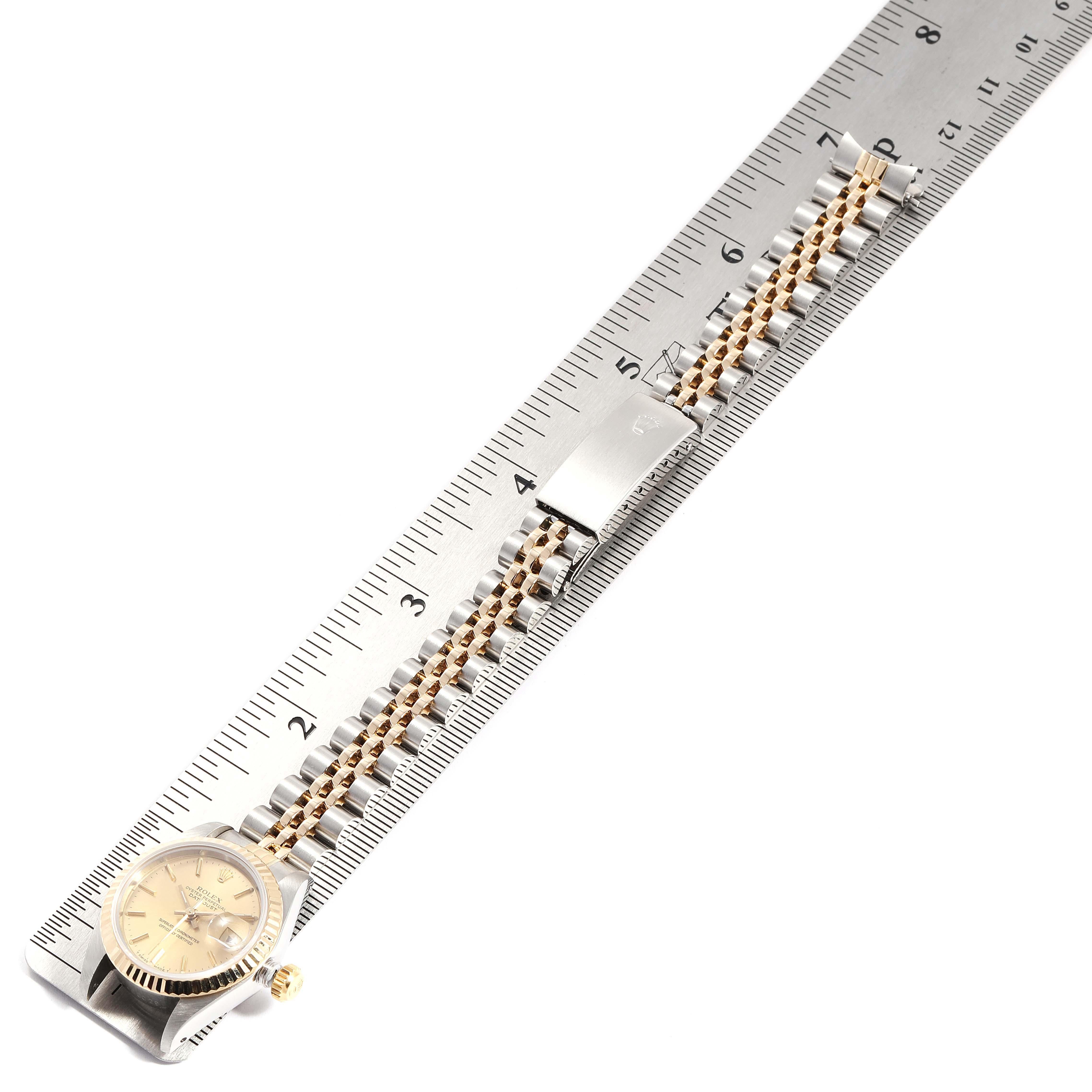 Rolex Datejust Steel Yellow Gold Jubilee Bracelet Ladies Watch 69173 For Sale 5