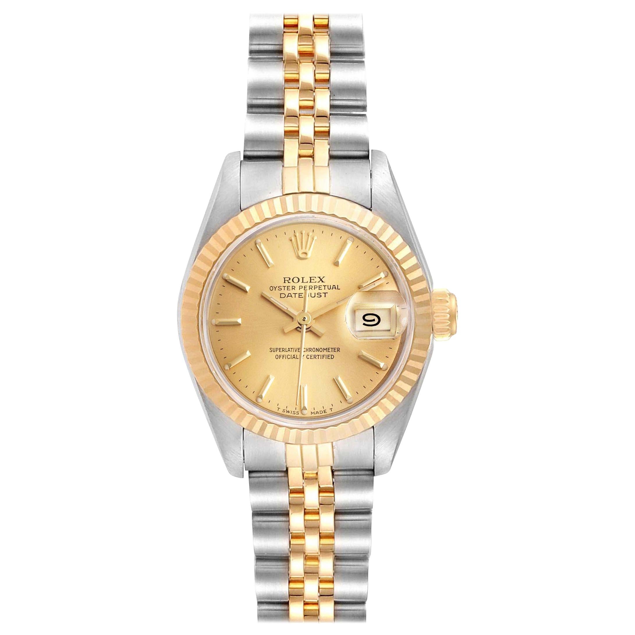 Rolex Datejust Steel Yellow Gold Jubilee Bracelet Ladies Watch 69173