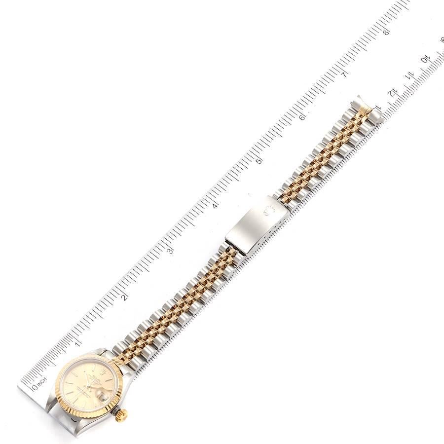 Rolex Datejust Steel Yellow Gold Jubilee Bracelet Ladies Watch 79173 For Sale 6