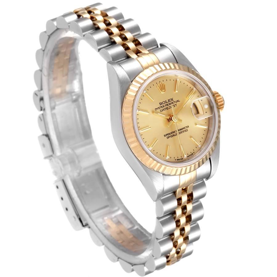 Rolex Datejust Steel Yellow Gold Jubilee Bracelet Ladies Watch 79173 In Excellent Condition For Sale In Atlanta, GA