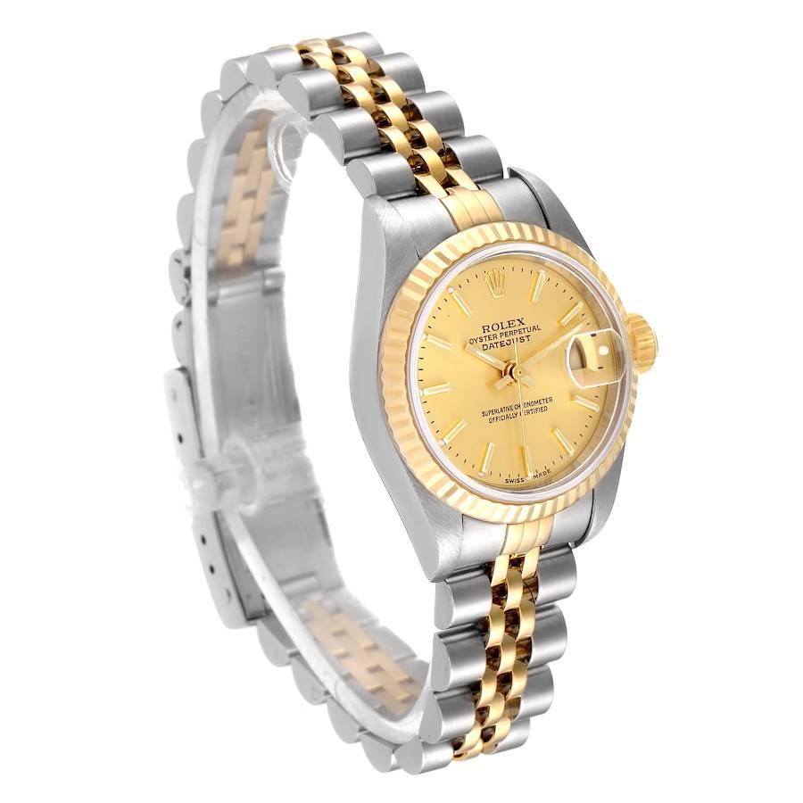 Rolex Datejust Steel Yellow Gold Jubilee Bracelet Ladies Watch 79173 In Excellent Condition In Atlanta, GA