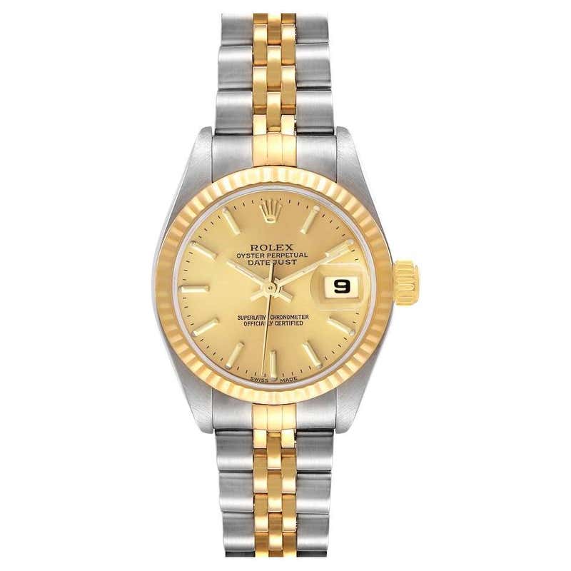 Rolex Datejust 26 Steel Yellow Gold Ladies Watch 79173 Box For Sale at ...