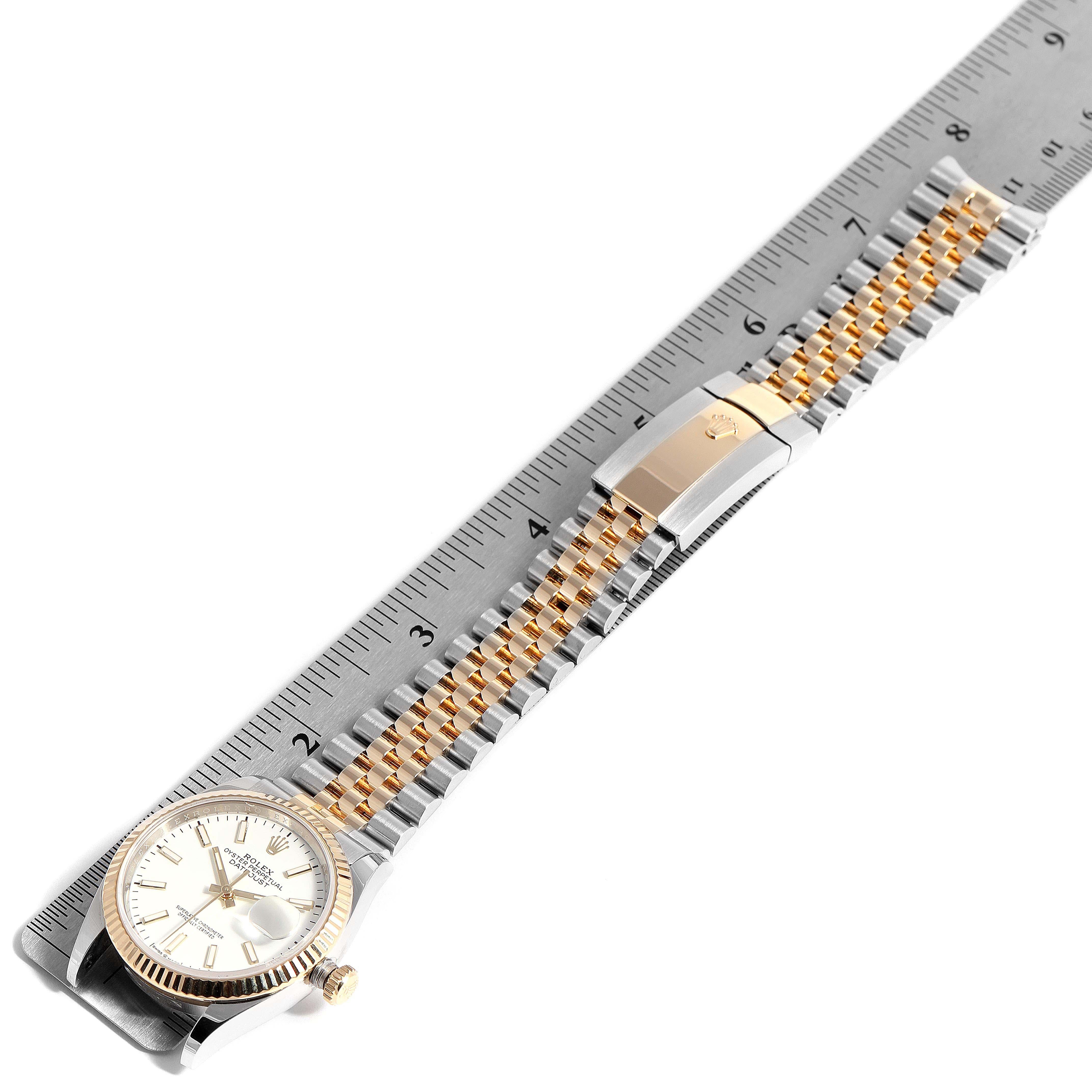 Rolex Datejust Steel Yellow Gold Jubilee Bracelet Men's Watch 126233 For Sale 7