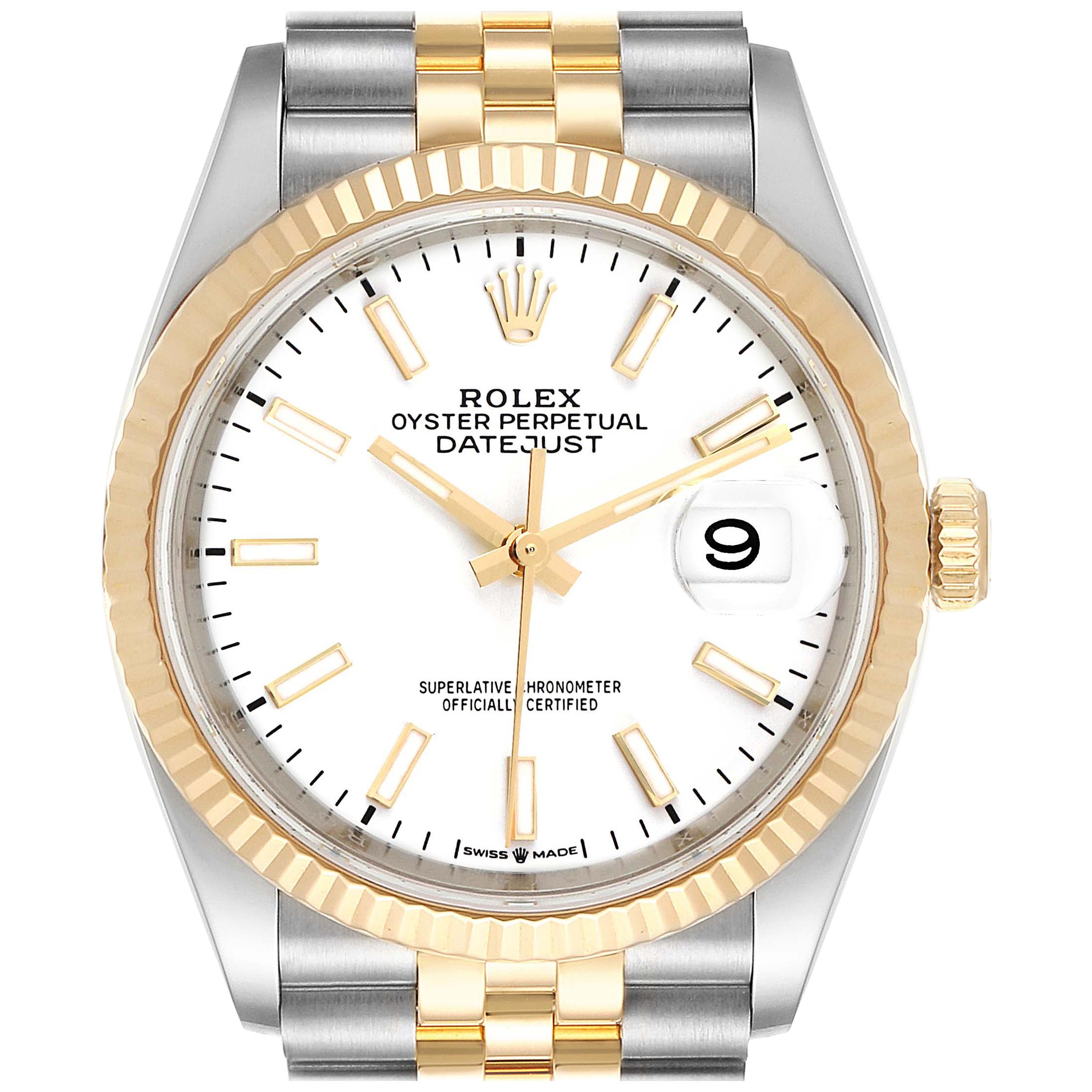 Rolex Datejust Steel Yellow Gold Jubilee Bracelet Men's Watch 126233 For Sale