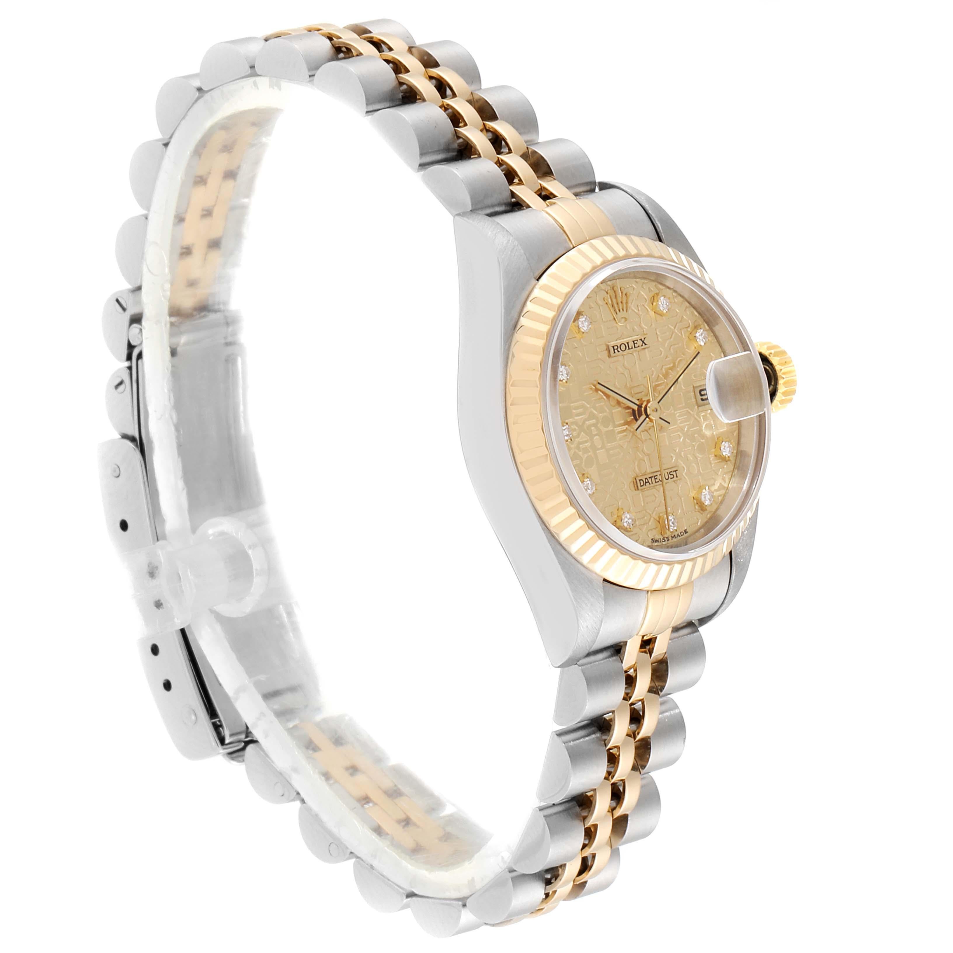 Women's Rolex Datejust Steel Yellow Gold Jubilee Diamond Dial Ladies Watch 79173