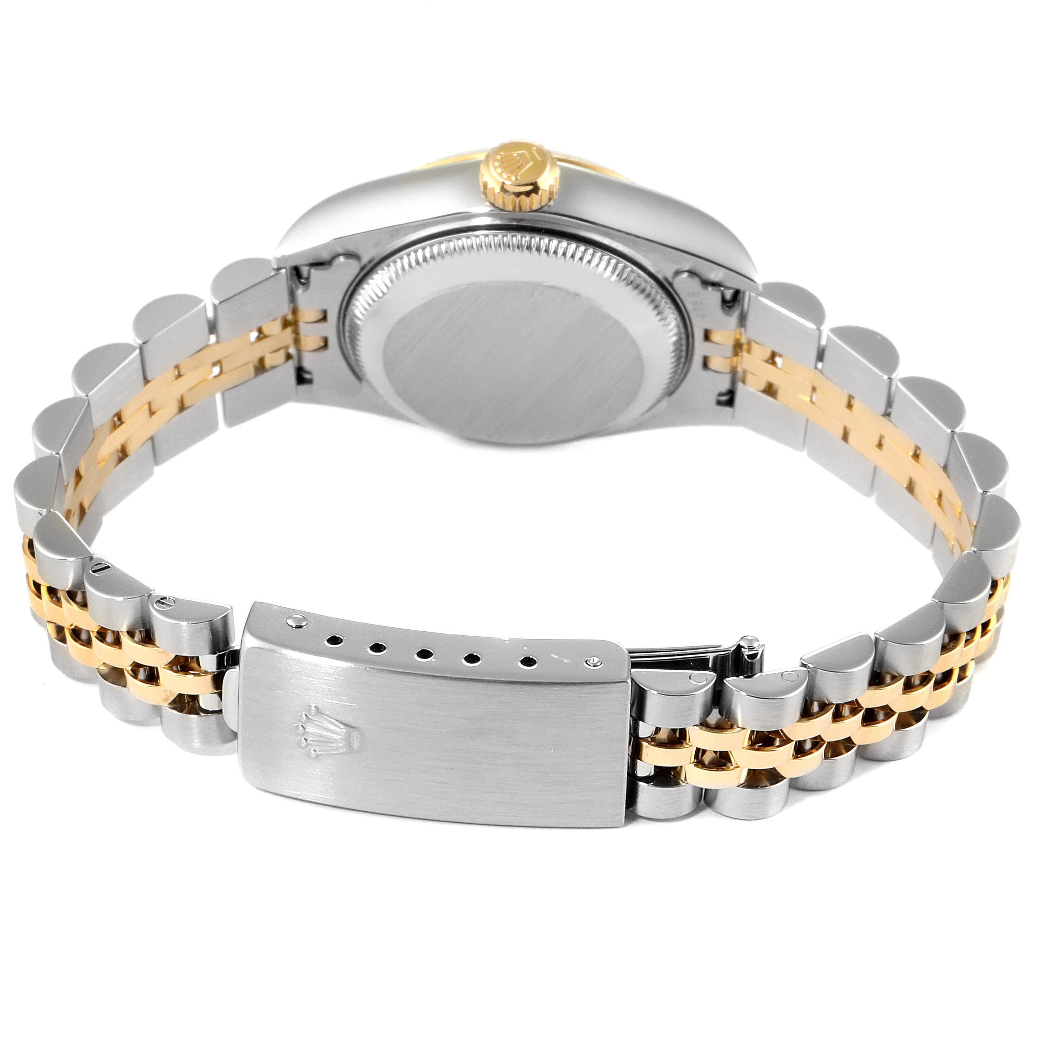 Rolex Datejust Steel Yellow Gold Jubilee Diamond Dial Ladies Watch 79173 For Sale 3