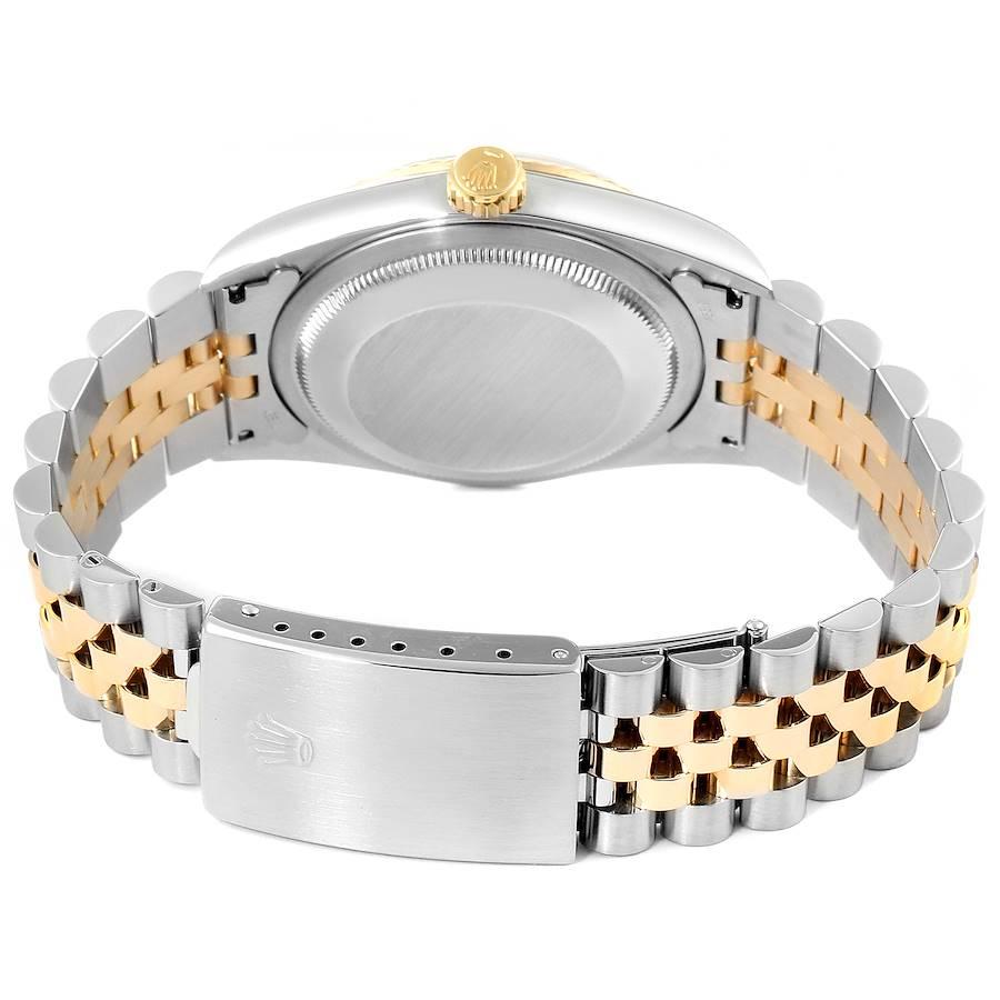 Rolex Datejust Steel Yellow Gold Jubilee Diamond Dial Men's Watch 16233 For Sale 3