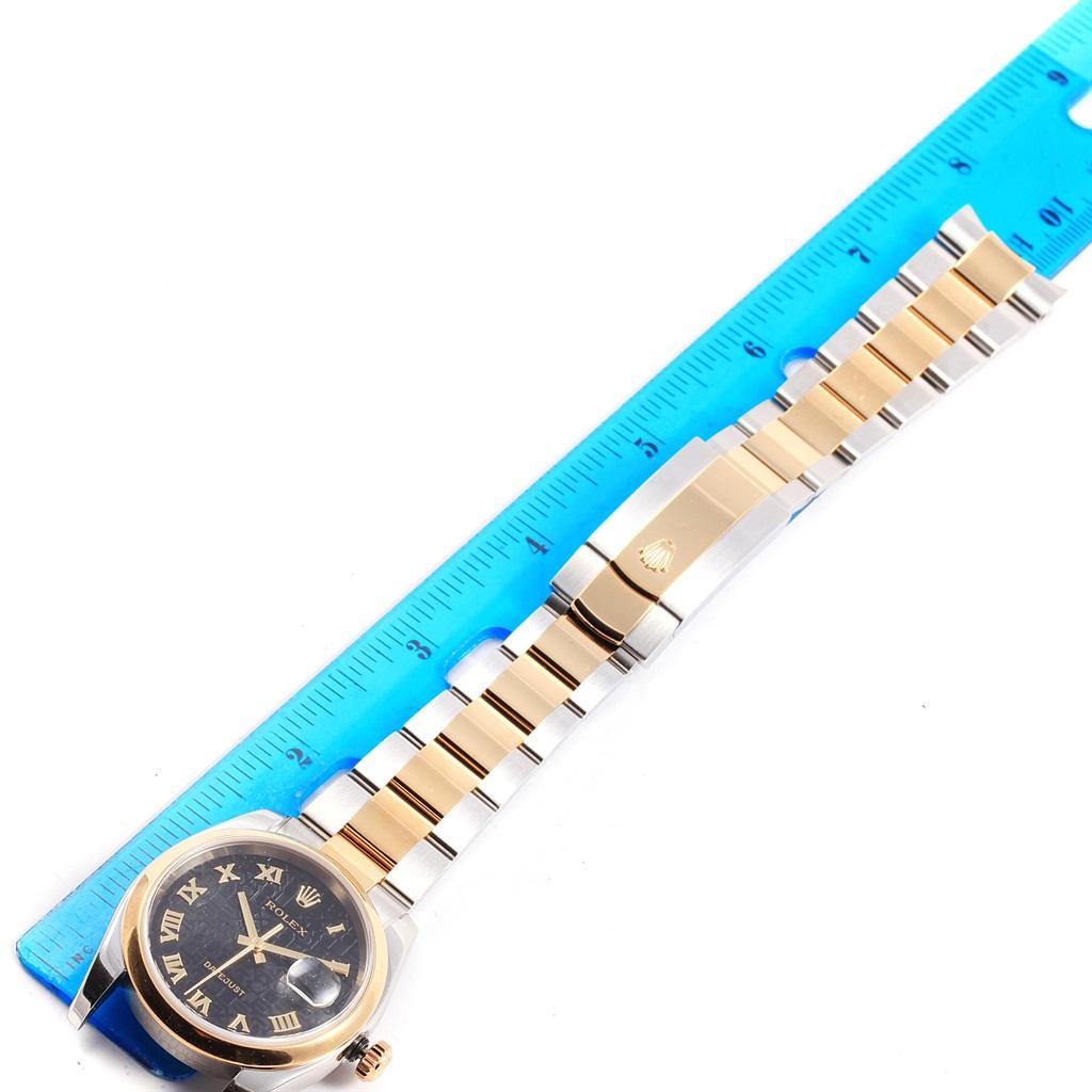 Rolex Datejust Steel Yellow Gold Jubilee Roman Dial Men's Watch 116203 For Sale 9
