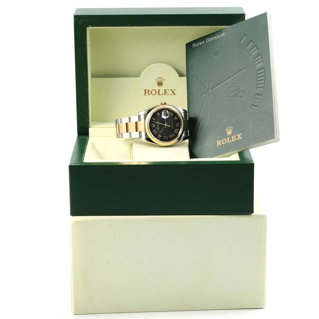 Rolex Datejust Steel Yellow Gold Jubilee Roman Dial Men's Watch 116203 For Sale 10