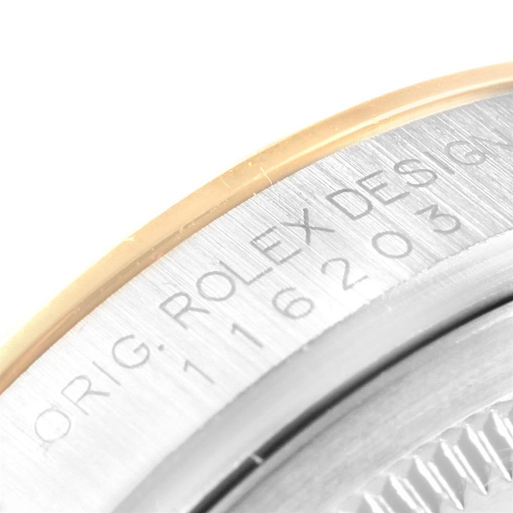 Rolex Datejust Steel Yellow Gold Jubilee Roman Dial Men's Watch 116203 For Sale 6
