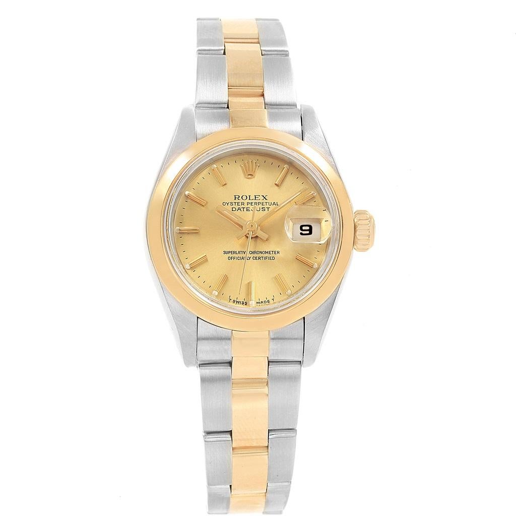 Rolex Datejust Steel Yellow Gold Ladies Watch 69163 Box Papers For Sale 6
