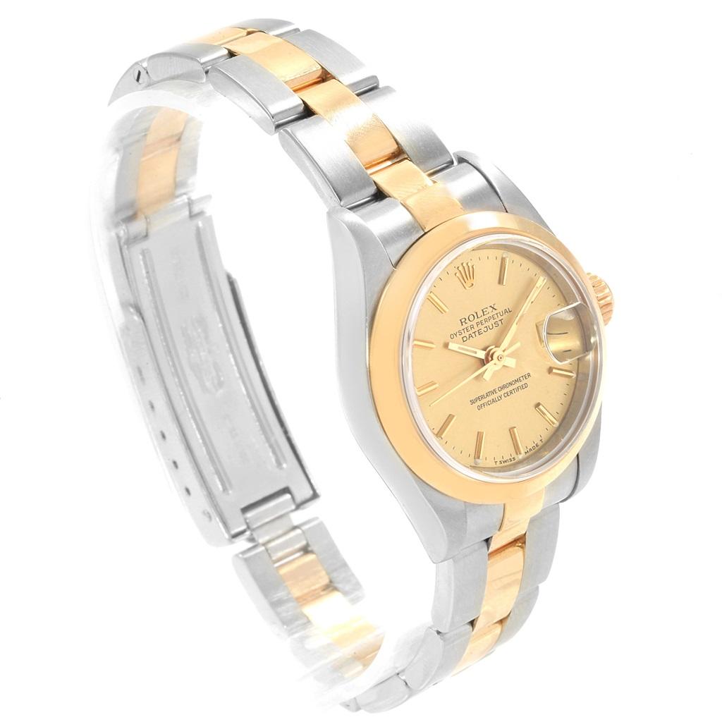 Rolex Datejust Steel Yellow Gold Ladies Watch 69163 Box Papers For Sale 1