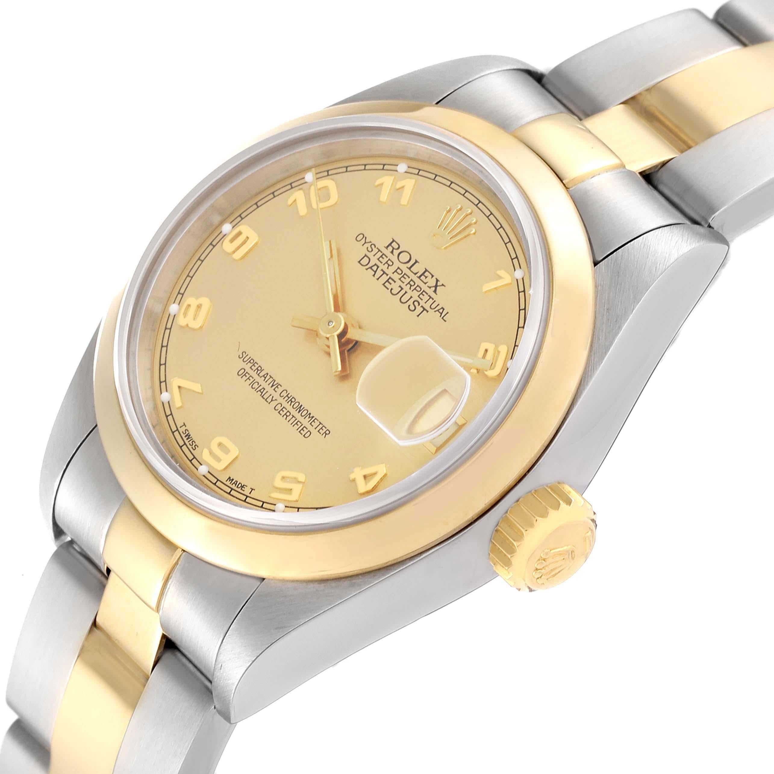 Rolex Datejust Steel Yellow Gold Ladies Watch 69163 Box Papers 1