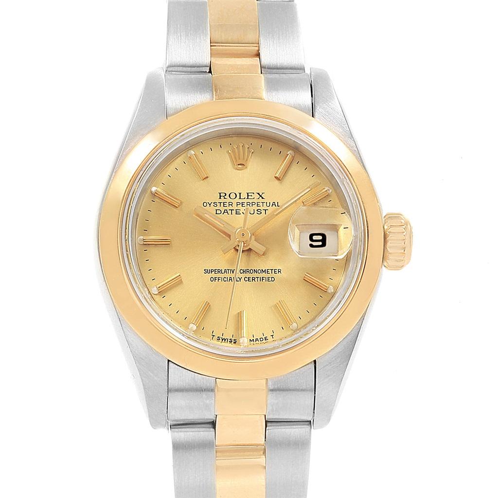 Rolex Datejust Steel Yellow Gold Ladies Watch 69163 Box Papers For Sale 3