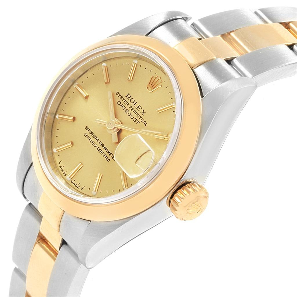 Rolex Datejust Steel Yellow Gold Ladies Watch 69163 Box Papers For Sale 5