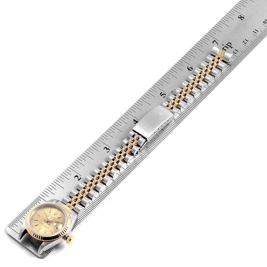 Rolex Datejust Steel Yellow Gold Ladies Watch 69173 Box For Sale 6