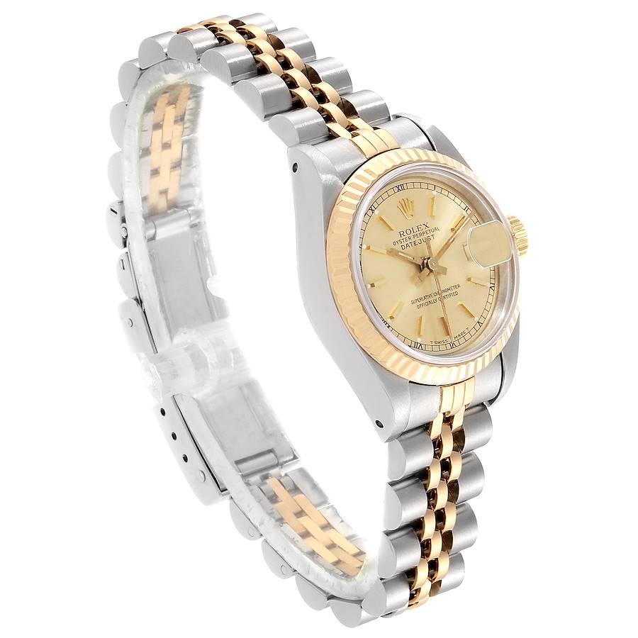 Rolex Datejust Steel Yellow Gold Ladies Watch 69173 Box In Excellent Condition For Sale In Atlanta, GA