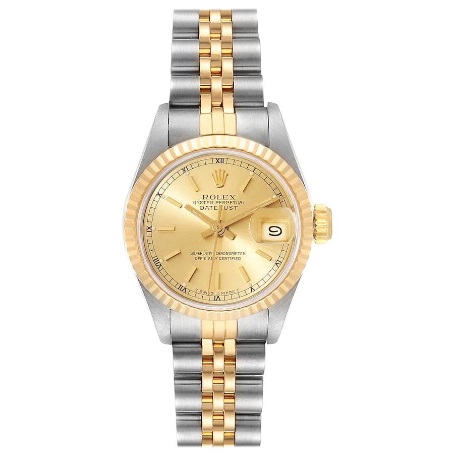 Rolex Datejust Steel Yellow Gold Ladies Watch 69173 Box For Sale