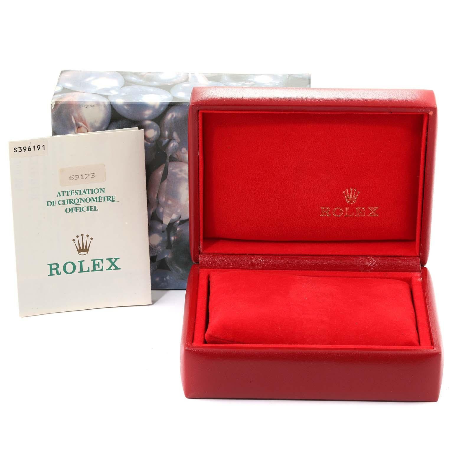 Rolex Datejust Steel Yellow Gold Ladies Watch 69173 Box Papers For Sale 8