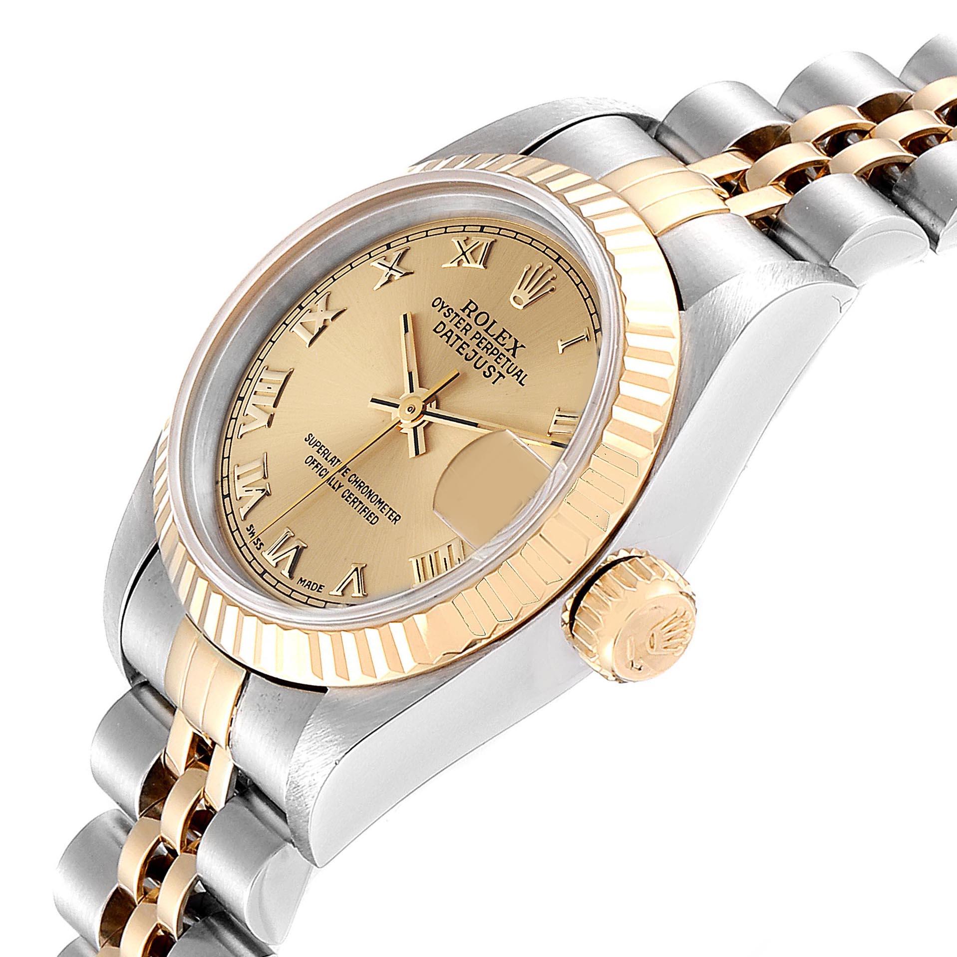 Rolex Datejust Steel Yellow Gold Ladies Watch 69173 Box Papers 1