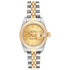 Rolex Datejust Steel Yellow Gold Ladies Watch 69173 Box Papers