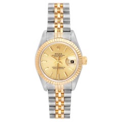 Rolex Datejust Steel Yellow Gold Ladies Watch 69173 Box Papers