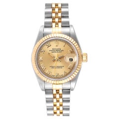 Rolex Datejust Steel Yellow Gold Ladies Watch 69173 Box Papers