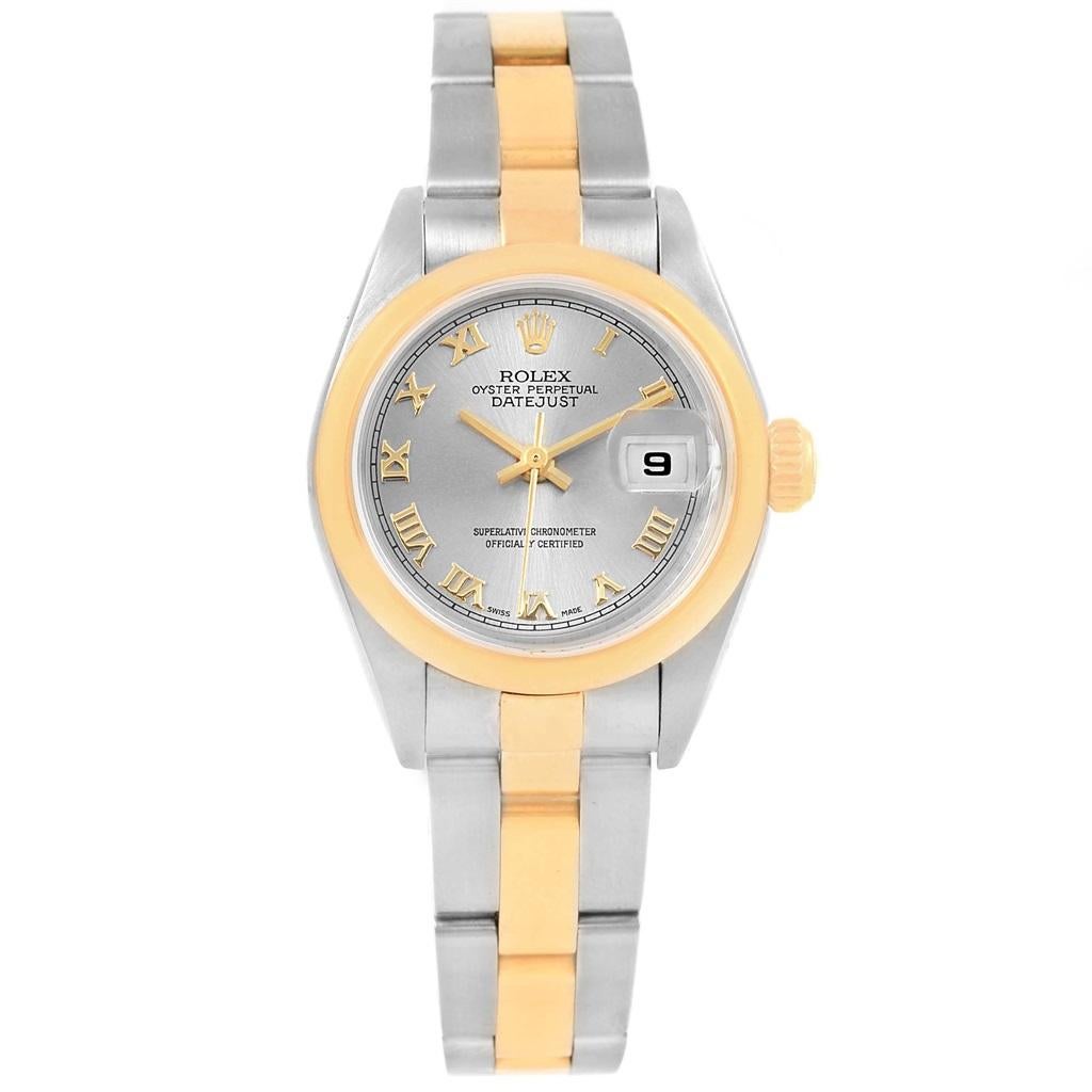 Rolex Datejust Steel Yellow Gold Ladies Watch 79163 Box Papers In Good Condition For Sale In Atlanta, GA