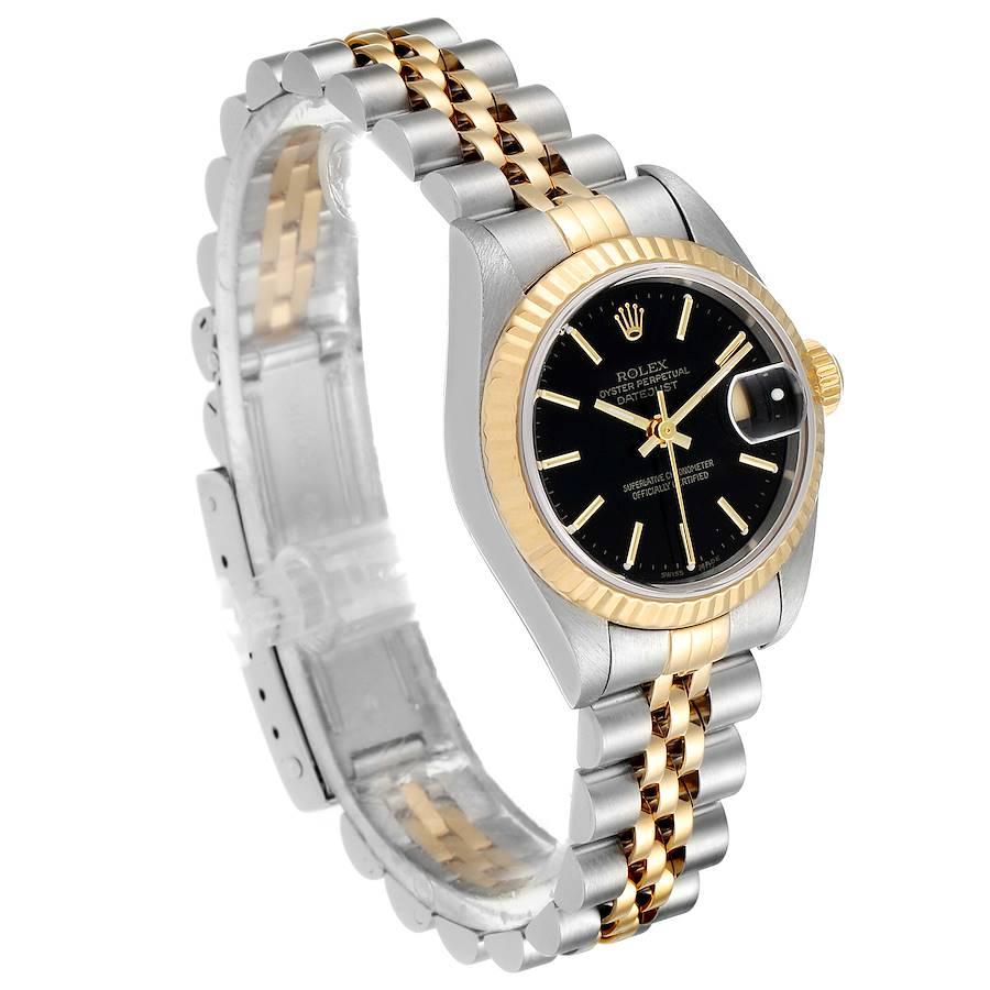 Rolex Datejust Steel Yellow Gold Ladies Watch 79173 Box Papers In Good Condition In Atlanta, GA