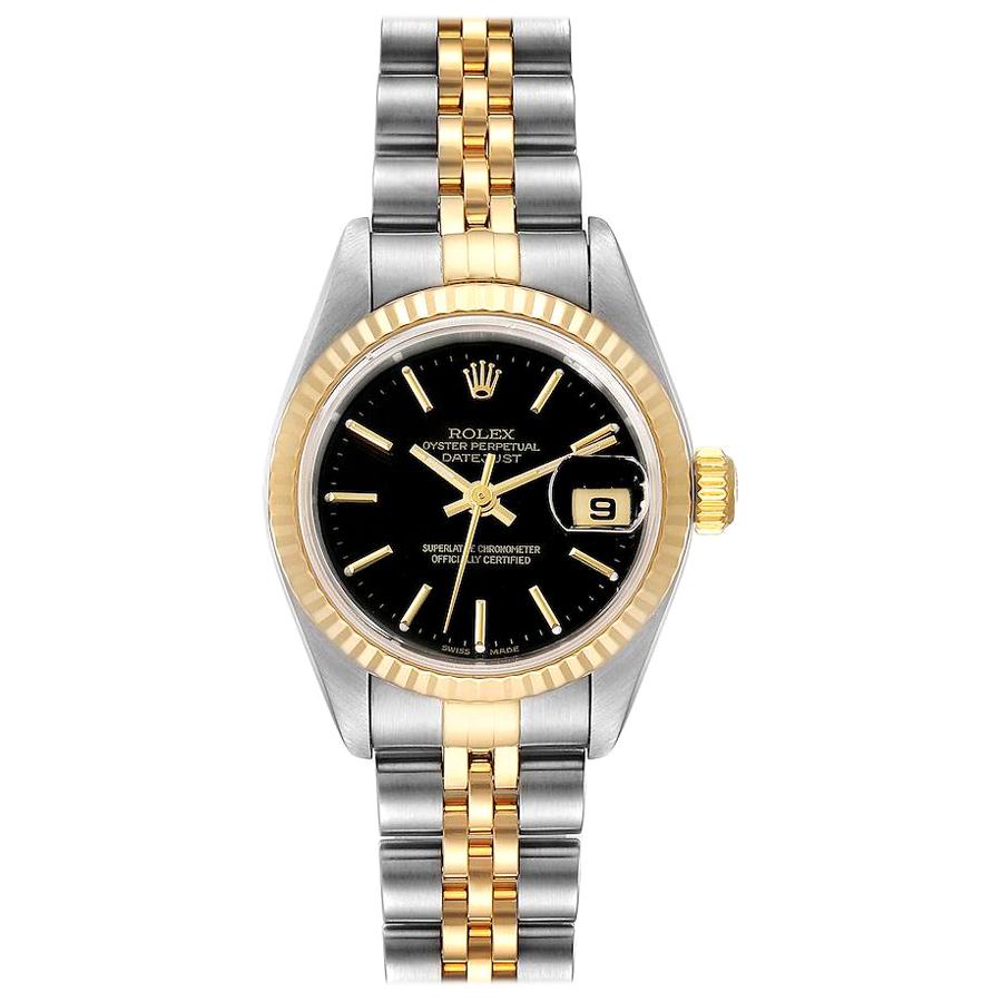 Rolex Datejust Steel Yellow Gold Ladies Watch 79173 Box Papers