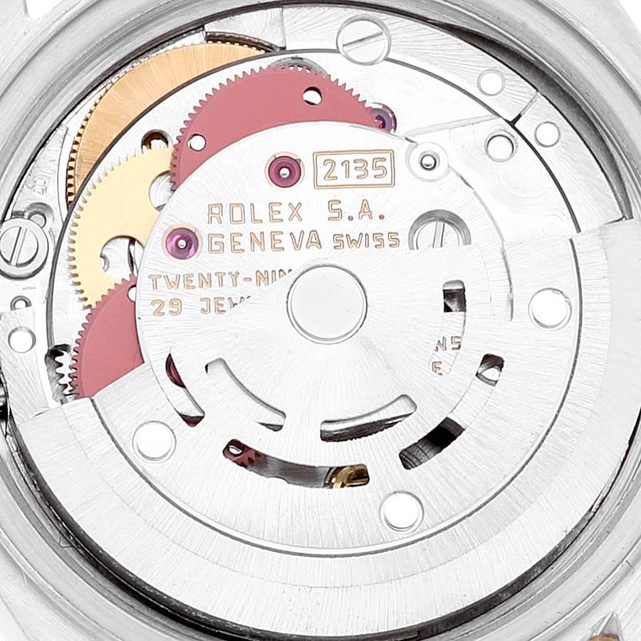 Rolex Datejust Steel Yellow Gold Linen Dial Fluted Bezel Ladies Watch 69173 For Sale 2