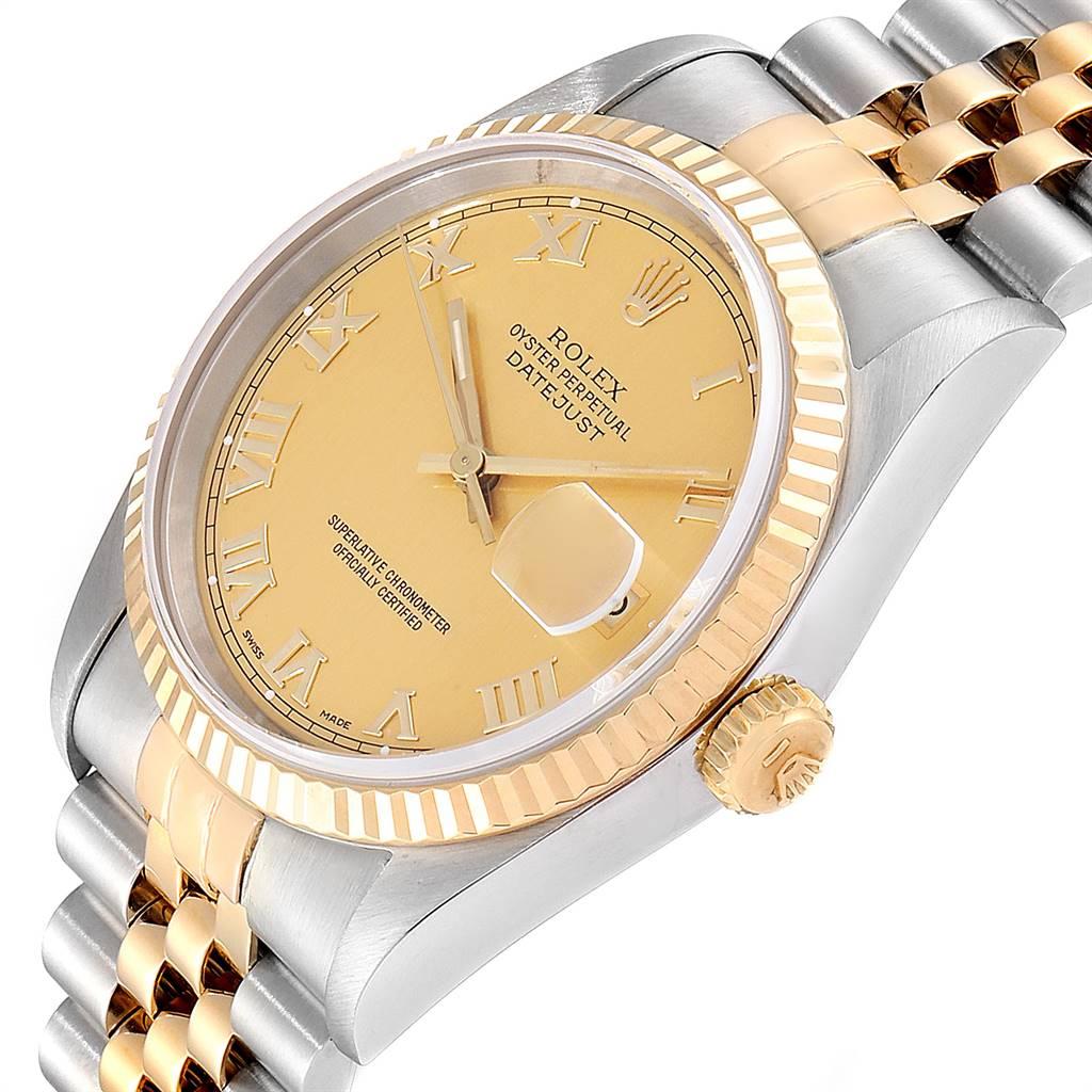 Rolex Datejust Steel Yellow Gold Men’s Watch 16233 Box Papers 1