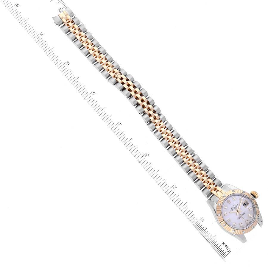 Rolex Datejust Edelstahl Gelbgold MOP Zifferblatt Diamant Damenuhr 179313 Box Card 7