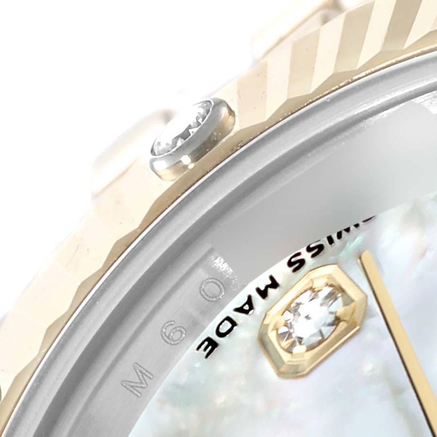 Rolex Datejust Edelstahl Gelbgold MOP Zifferblatt Diamant Damenuhr 179313 Box Card 3