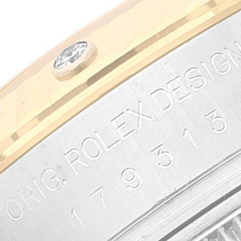 Rolex Datejust Edelstahl Gelbgold MOP Zifferblatt Diamant Damenuhr 179313 Box Card 4