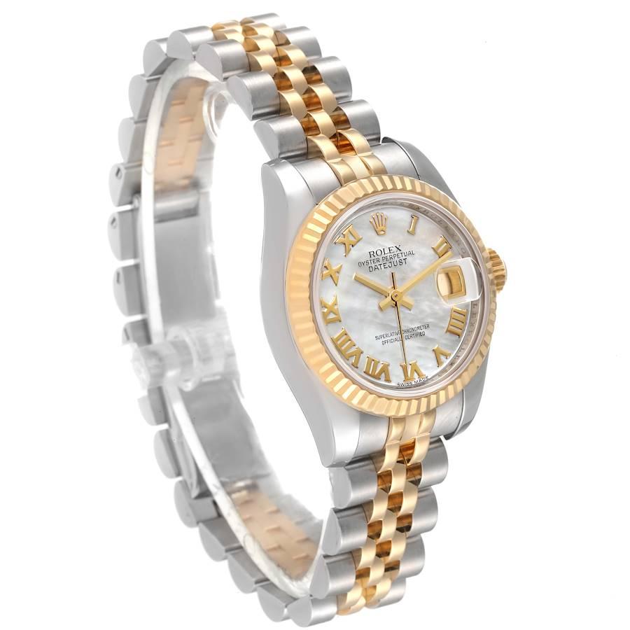 Rolex Datejust Steel Yellow Gold MOP Dial Ladies Watch 179173 In Excellent Condition In Atlanta, GA