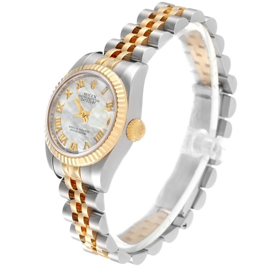 Women's Rolex Datejust Steel Yellow Gold MOP Dial Ladies Watch 179173
