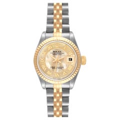 Rolex Datejust Steel Yellow Gold MOP Dial Ladies Watch 69173 Box Papers