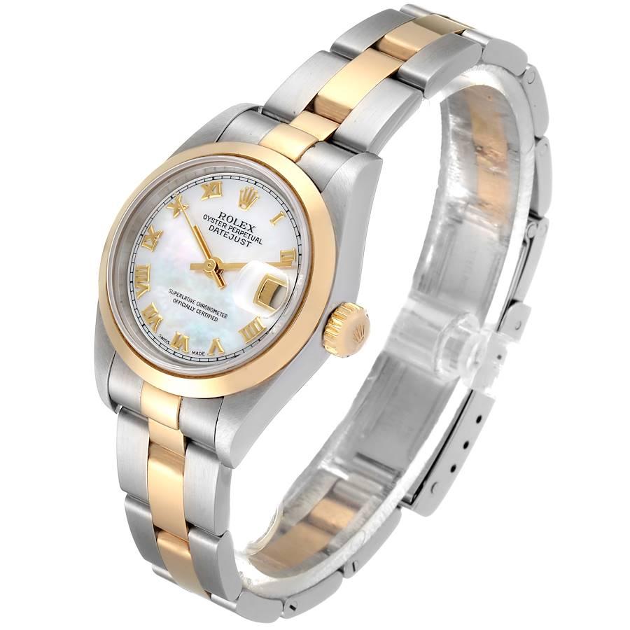 Rolex Datejust Steel Yellow Gold MOP Dial Ladies Watch 79163 Box Papers In Excellent Condition In Atlanta, GA