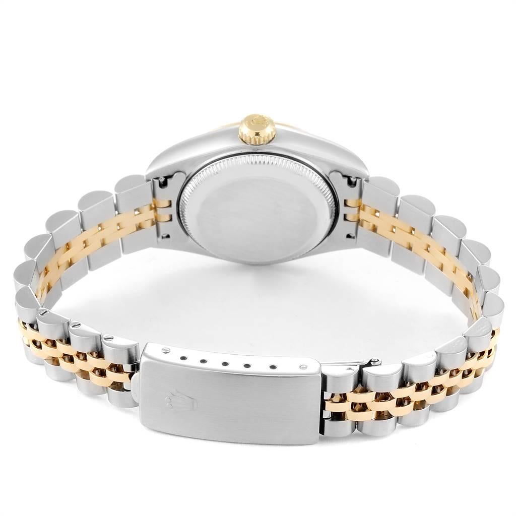 Rolex Datejust Steel Yellow Gold Mother of Pearl Diamond Dial Ladies Watch 79173 For Sale 5