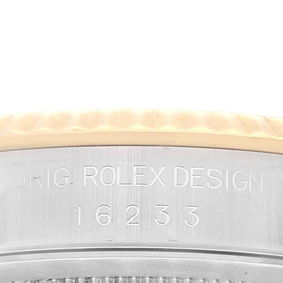 Rolex Datejust Steel Yellow Gold MOP Diamond Dial Mens Watch 16233 In Good Condition In Atlanta, GA
