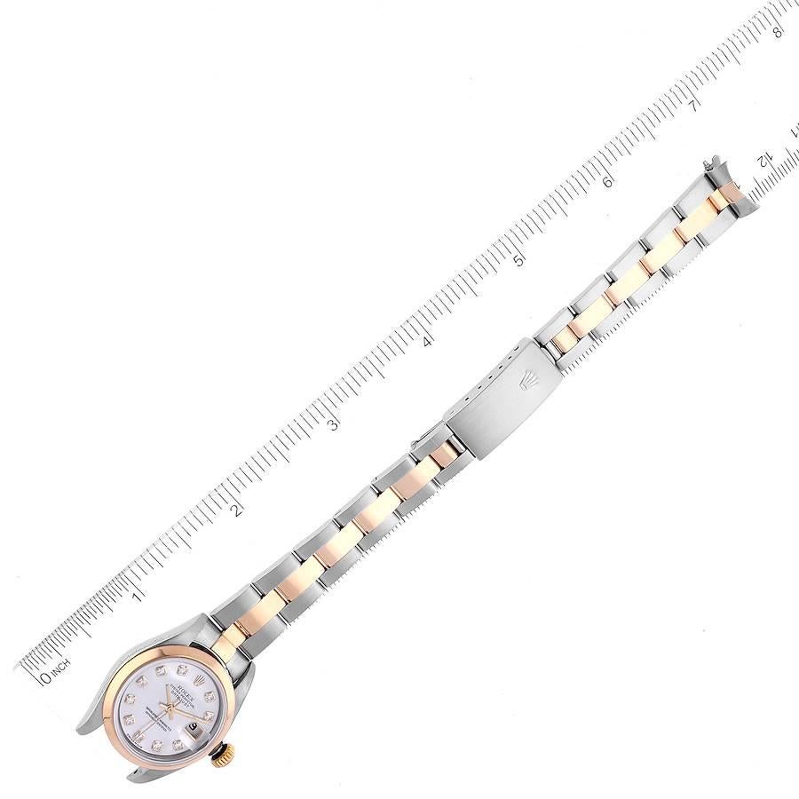 Rolex Datejust Steel Yellow Gold Mother of Pearl Diamond Ladies Watch 79163 For Sale 3