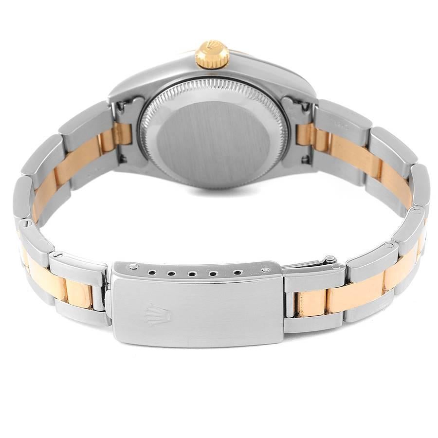 Rolex Datejust Steel Yellow Gold Mother of Pearl Diamond Ladies Watch 79163 For Sale 2