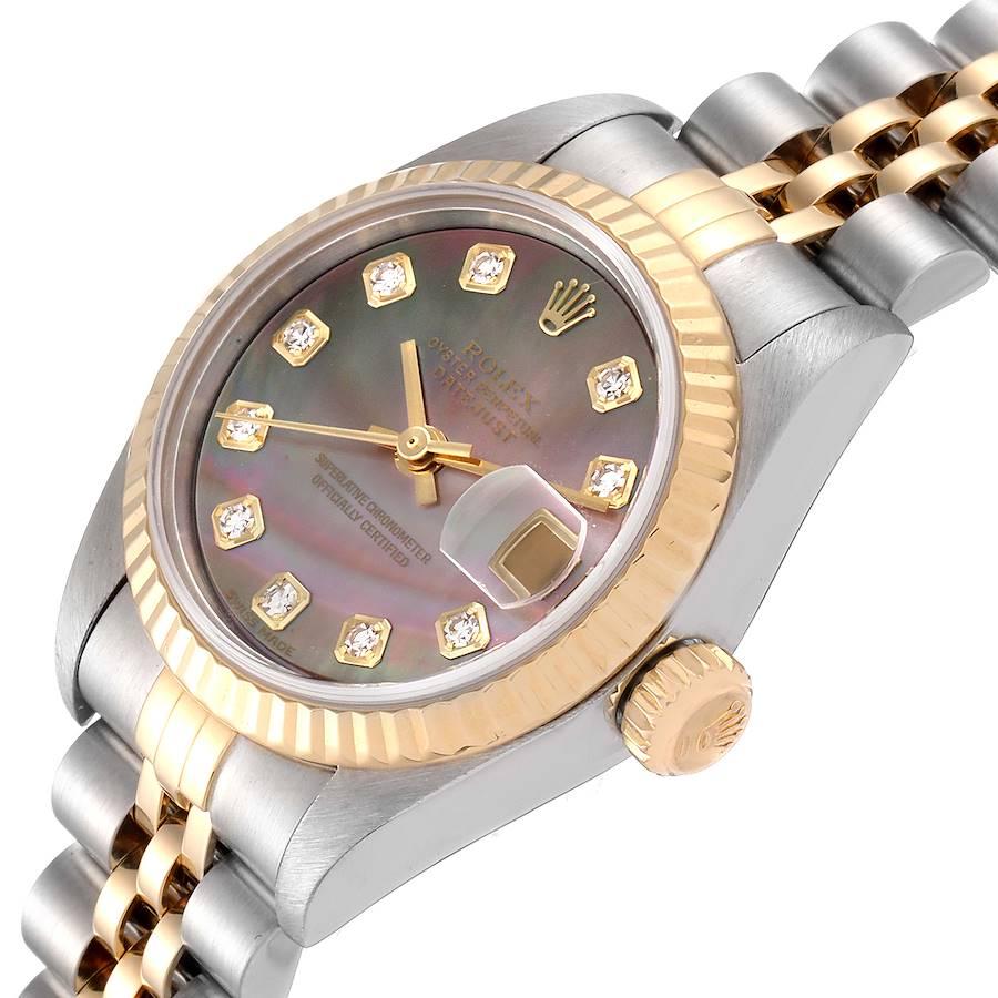 Rolex Datejust Steel Yellow Gold MOP Diamond Ladies Watch 79173 For Sale 1