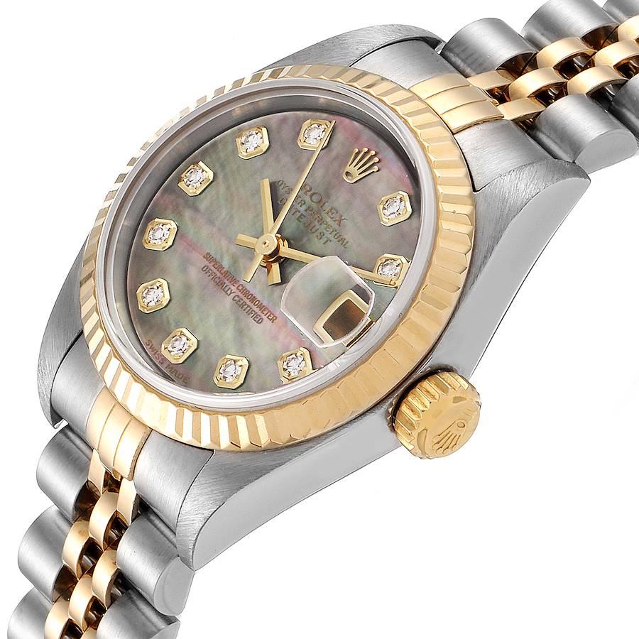 Rolex Datejust Steel Yellow Gold MOP Diamond Ladies Watch 79173 1