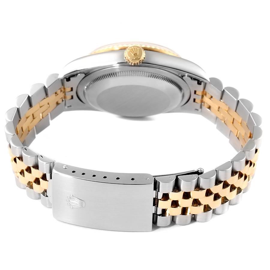 Rolex Datejust Steel Yellow Gold MOP Diamond Mens Watch 16233 5